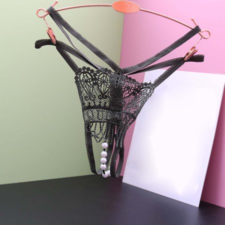 

3 pack * Women Transparent Sexy Hot Open File Low Rise Lace Pearl Hollow Thong underwear men boxer briefs