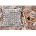 thumbnail image 2 of Geometric Fluffy Throw Pillow Cushion Cover, Geometrical Lines Stripes Plus Like Image with Pale Grey Backdrop Art Print, Decorative Square Pillow Case, 16" x 16", Black and White, by Ambesonne, 2 of 5