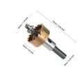 thumbnail image 3 of Uxcell HSS Hole Saw Drill Bit Cutter Titanium Plated for Stainless Steel Metal 30mm, 3 of 5