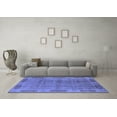 thumbnail image 3 of Ahgly Company Indoor Square Oriental Blue Traditional Area Rugs, 7' Square, 3 of 4
