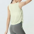 thumbnail image 4 of Youmylove Fashion Tops for Women Sleeveless Workout Tank Tops Athletic Running Gym Top Shirts Loose Fit Ruched Yoga Crop Tops Dressy Casual Blouse, 4 of 9