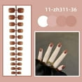thumbnail image 4 of 24Pcs Manicure Bright Wearable Full Cover Short Square Head False Nails Solid Color Fake Nails Detachable Press-on Nails 11-ZH287-07, 4 of 8