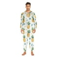 thumbnail image 3 of FORMRS Onesies Pajama for Adults Unisex Hoodie Winter Jumpsuit One Piece Sleepwear, Sizes S-2XL, Pineapple, 3 of 7
