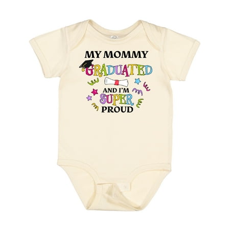 

Inktastic My Mommy Graduated and I m Super Proud Gift Baby Boy or Baby Girl Bodysuit