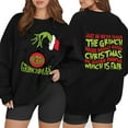 thumbnail image 2 of Xmas Crewneck Pullover Long Sleeve Funny Cute Retro Christmas Sweatshirts for Women 8-Black S, 2 of 5