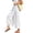 #03 White 【Mix & Match: Stock Up on Your Favorite Colors】, variant on Women's High-Waisted Slit Pants With Pockets, Loose Casual Thin Fit, Elastic Waistband, Side Pockets, Soft Polyester, Relaxed Summer | TruHer,Black L