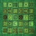 thumbnail image 1 of Ahgly Company Indoor Square Oriental Green Modern Area Rugs, 6' Square, 1 of 4