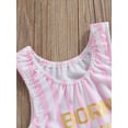 thumbnail image 5 of Qmyliery Kids Girls Sleeveless Swim Romper, Letter Print O-Neck Short Swimsuit Casual, 5 of 8