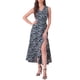 thumbnail image 2 of Vestido midi negro sin mangas de línea A con abertura lateral Inspire Chic para mujer talla S, 2 of 6