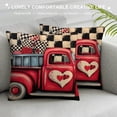 thumbnail image 3 of Wuche Valentines Day Pillow Covers Spring Buffalo Farmhouse Decor Black White Truck with Red Love Happy Valentine Gnome Holiday Decorations Throw Cushion Case for Home Decorations, 3 of 5