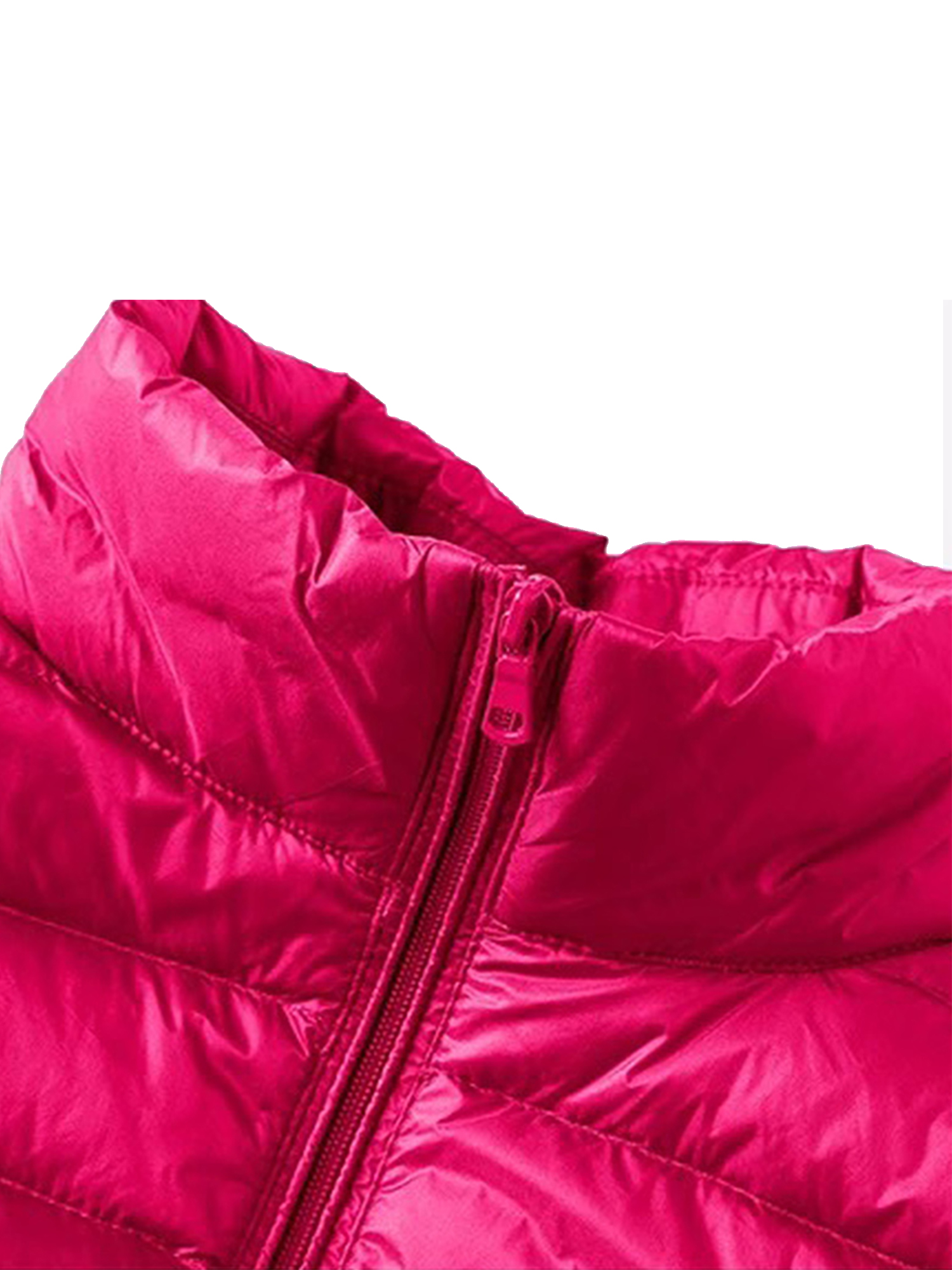 Plus Size Women Casual Stand-up Collar Zip Up Gilet Quilted Padded Vest Sleeveless Lightweight Packable Down Vest Jacket Ladies Fashion Winter Warm Puffer Outwear Vest - image 3 of 5