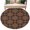 Orange, variant on Round Rugs 5Ft, Dark Brown Round Area Rug Washable Indoor Throw Carpet, Vintage Abstract Flowers Pattern Soft Non Slip Circle Rug for Cabinet Bathroom Home Decor Aesthetic