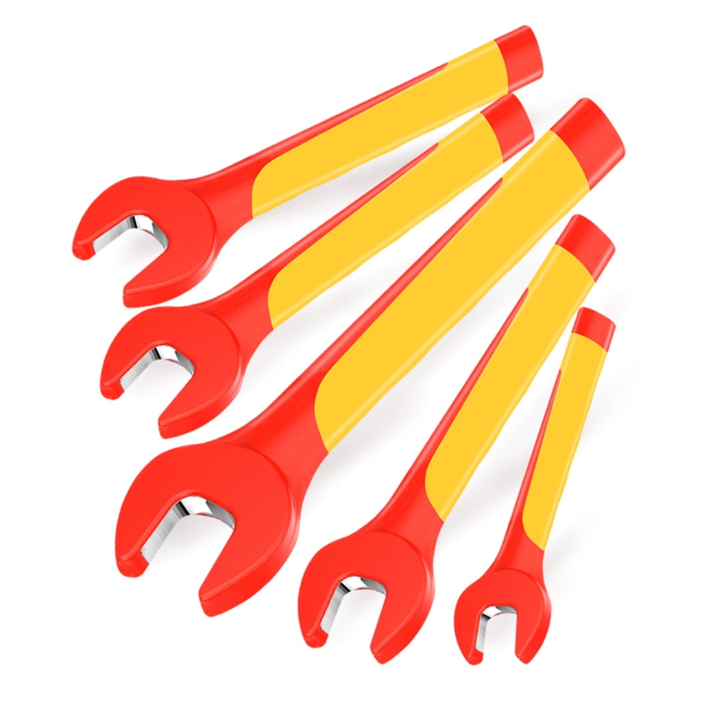 MOMOJIA Precisions 1000V Insulated Open End Wrench Set Multiple Size Option For Industrial Electrical Applications
