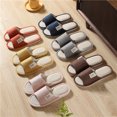 thumbnail image 5 of NOVEDAD DE VERANO 2024, zapatillas de lino para hombre, hogar, interior, antideslizantes, zapatillas de algodón y lino de cuatro estaciones para mujer, silenciosas, 5 of 5