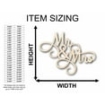 thumbnail image 2 of Mr. & Mrs. Sign Unfinished Wood Cutout Home Decor DIY Wedding 10" / 1/8", 2 of 3
