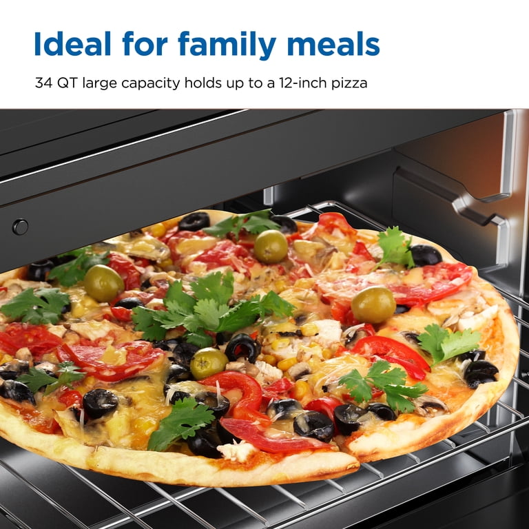 Mainstays XL 34QT Toaster Oven, 6-Slice, Black photo 6