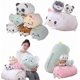 thumbnail image 4 of Soft White Kitten Plush Pillow, 8" Cartoon Cylinder Body Hug Toy for Kids, Cozy Bedtime Companion, 4 of 5