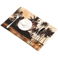 thumbnail image 2 of EREHome Set de 2 Sets de Table Tropicaux Palmier, Protection de Table d'Été Plage Coucher de Soleil 12x18 Pouces, 2 of 5