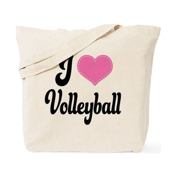 CafePress - I Love Volleyball Tote Bag - Unisex Canvas Tote Bag, Beige, 1-Piece