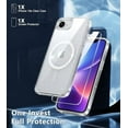 thumbnail image 4 of KOMI for iPhone 16E Case Magnetic : for SE 4 2025 Glitter Clear Anti Yellowing Rugged Case Military Grade Protection Slim Sparkle Cases | Scratch-Resistant Transparent Cell Phone Cover Clear Glitter, 4 of 7