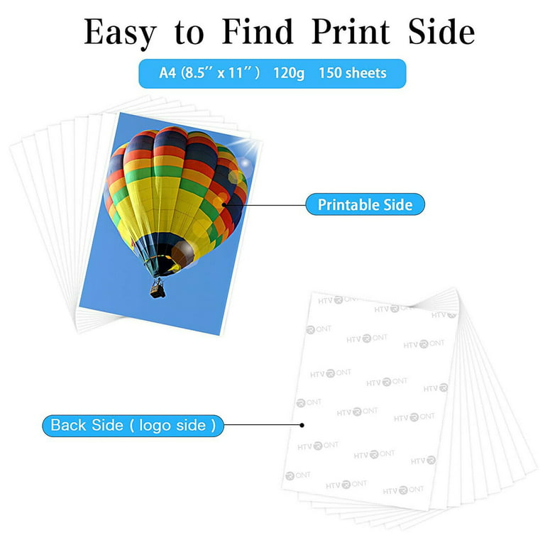 Sublimation Paper 8.5 x 11 inches - 150 Sheets Sublimation Paper Compatible  with Inkjet Printer