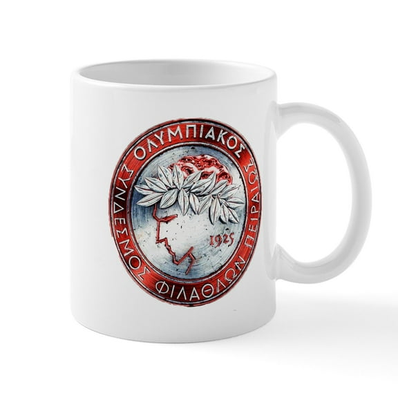 CafePress - Olympiacos Red Metal Mugs - 11 oz Ceramic Mug - Novelty Coffee Tea Cup