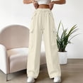 thumbnail image 2 of Woman Cargo Pants Waterproof Hiking Lightweight Straight Leg Trousers Baggy Linen Travel Streetwear Clothes, 2 of 6