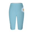 thumbnail image 4 of GHSOHS Leggings for Women Yoga Pants Work Leggings for Women Office Jeggings Tights High Waist Capri Leggings for Women Summer Beach Pants Casual Exercise Stretch Leggings Hollow Cropped Pants Ca,L, 4 of 4