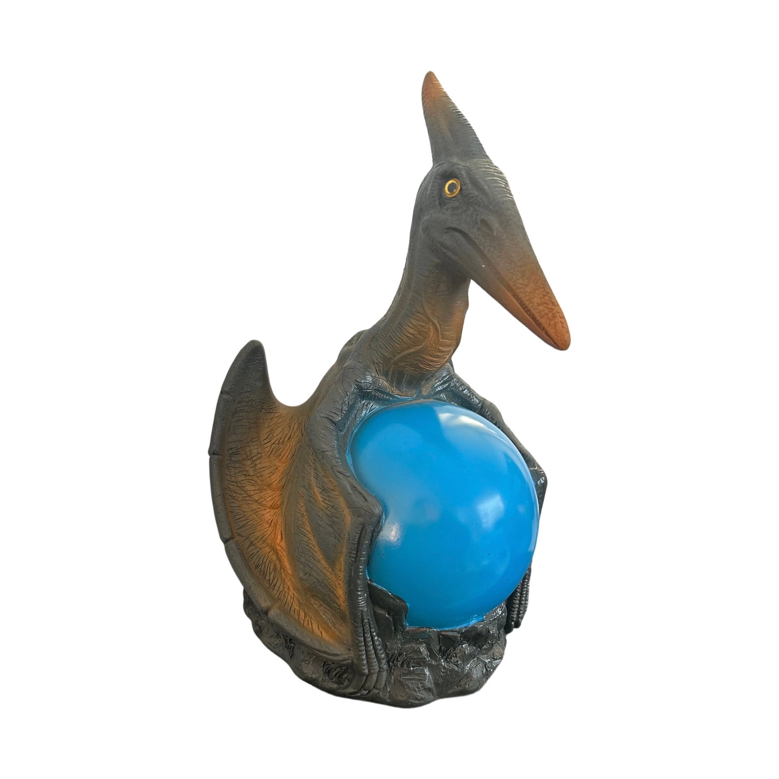 Pterodactyl Dinosaur Night Light, Resin Sculpture Lamp with Glowing Orb, Kids Bedroom Decor & Nightstand Lamp for Boys & Girls