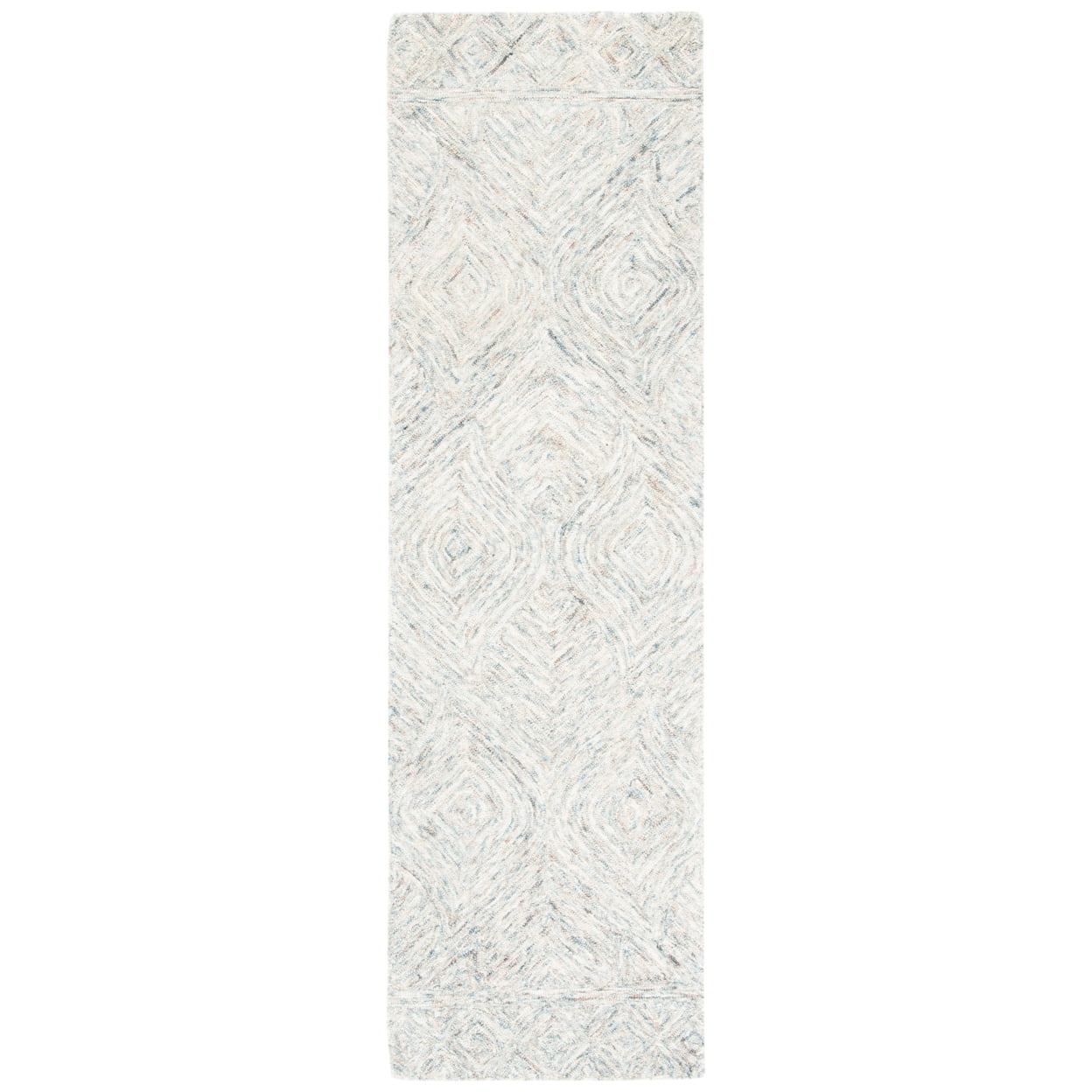 SAFAVIEH Ikat Hartley Geometric Wool Area Rug, Beige/Grey, 8' x 10'
