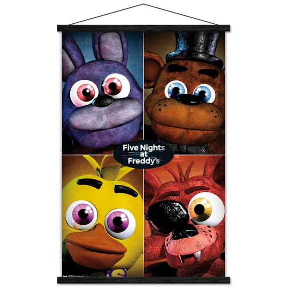 Five Nights at Freddy's - Quad Wall Poster with Magnetic Frame, 22.375" x 34"