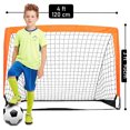 thumbnail image 2 of Portería de fútbol para deportes al aire libre para niños, soporte de baloncesto para niños y niñas, portería de fútbol portátil, juego de marco de fútbol de juguete de plástico, 2 of 5