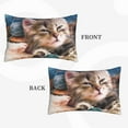 thumbnail image 4 of Balery Playful Cat Pillow Covers,Bed Pilowcases,Reversible Plush Throw Pillow Covers End Pillow Encasement,Pillow Case - 20"X30", 4 of 9