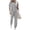 Grey, variant on FreshPretty Womens 2 Piece Outfits Summer Tracksuit Sets Short Sleeve Tops Travel Long Pants Jogger Lounge Set