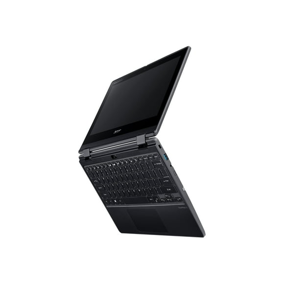 Acer TravelMate Spin B3 TMB311R-31-C45D - Flip design - Intel Celeron - N4020 / up to 2.8 GHz - Win 10 Pro 64-bit National Academic - UHD Graphics 600 - 4 GB RAM - 64 GB eMMC - 11.6" AHVA touchscreen 1366 x 768 (HD) - Ethernet, Fast Ethernet, Gigabit Ethernet, IEEE 802.11b, IEEE 802.11a, IEEE 802.11g, IEEE 802.11n, IEEE 802.11ac Wave 2, Bluetooth 5.0 - Wi-Fi 5 - shale black - kbd: US Intl