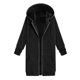 thumbnail image 5 of ICHUANYI Clearance Fashion Women's Zipper V-Neck Pullover Tops Long Sleeve Hooded Long Sweatshirt(Black, S) ICHUANYI WER2023081512785, 5 of 6
