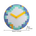 thumbnail image 2 of Pixel Mosaic Wall Clock Retro Pixel Time Clock Modern Wall Art Pixellated Analog Home Decor For Office Living Room, 2 of 7