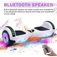 thumbnail image 3 of LIEAGLE 6.5" Hoverboard with Bluetooth and LED Lights, 300W Hover board with 9MPH Speed, Smart Self Balancing Electric Scooter for Kids & Adults, White, 3 of 8