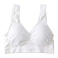 thumbnail image 1 of DondPO Bras for Women High Support Bras for Women Adjustable Strap Full Coverage Up Bras Comfortable No Underwire Wireless Bras No Wire Bras for Women Wireless Bras for Women White XS Clearance！, 1 of 9
