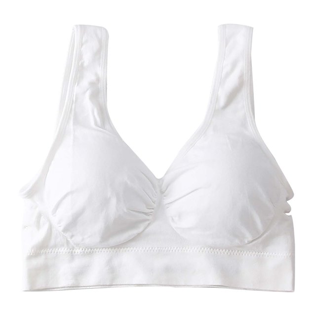 DondPO Bras for Women High Support Bras for Women Adjustable Strap Full Coverage Up Bras Comfortable No Underwire Wireless Bras No Wire Bras for Women Wireless Bras for Women White XS Clearance!