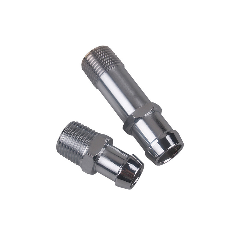 Chrome Steel 1/2 NPT to 3/4 Barb Water Pump Hose Heater Fittings SBC BBC SBF | UK
