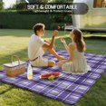 thumbnail image 4 of Purple Plaid Outdoor Rug for Patio/Deck/Porch, Non-Slip Large Area Rug 6 x 9 Ft, Modern Art Checkered Farmhouse Indoor Outdoor Rugs Washable Area Rugs, Reversible Camping Rug Carpet Runner, 4 of 8