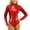 Red, variant on Women's Shiny Metallic Long Sleeve Turtleneck Thong Leotards Gymnastics Bodysuit Clubwear,M Purple