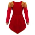 thumbnail image 4 of iiniim Kids Girls Circus Ringmaster Costume Shiny Sequins Dance Leotard Dress with Top Hat Halloween Dress up Red 6, 4 of 7