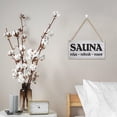 thumbnail image 5 of Wooden Hanging Sign Plaque Sauna Relax ~ Refresh ~ Renew Board Hanging Wood Sign, House Wood Sign For Garden Yard Home Farmhouse 12X6 Inch, 5 of 7