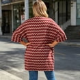 thumbnail image 6 of Cmfcve Womens Plus Size Kimono Cardigans Striped Open Front 3/4 Sleeve Shirts Lightweight Casual Cover Up Tops, 6 of 7