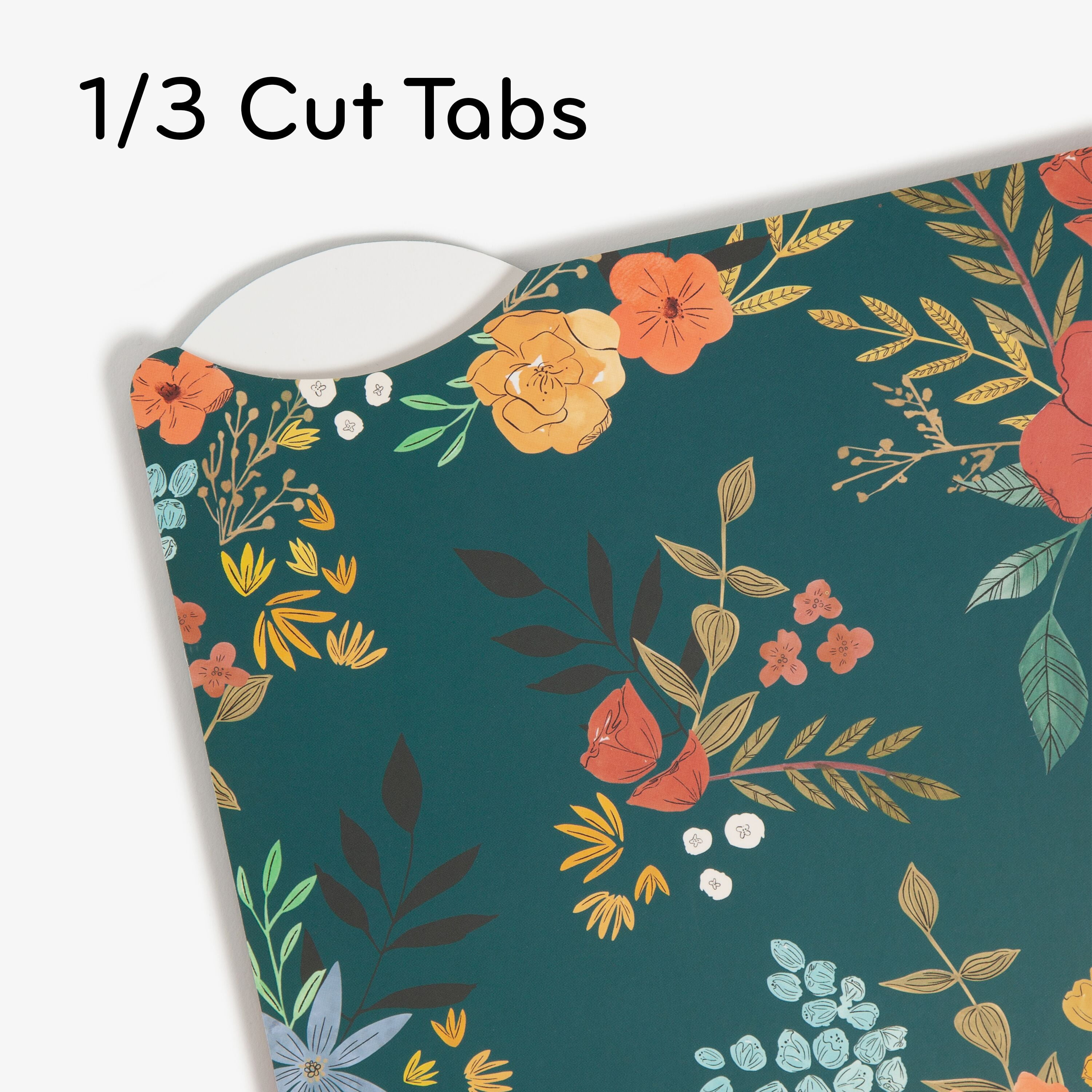 (3 pack) U Brands Decorative File Folders, 9 Count, Midnight Blossom, 1/3-Cut Tabs, Letter Size
