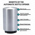 thumbnail image 5 of 1x 304 Stainless Steel Beer Bottle Automatic Cap Magnetic Opener Quick And Easy Use, 5 of 7