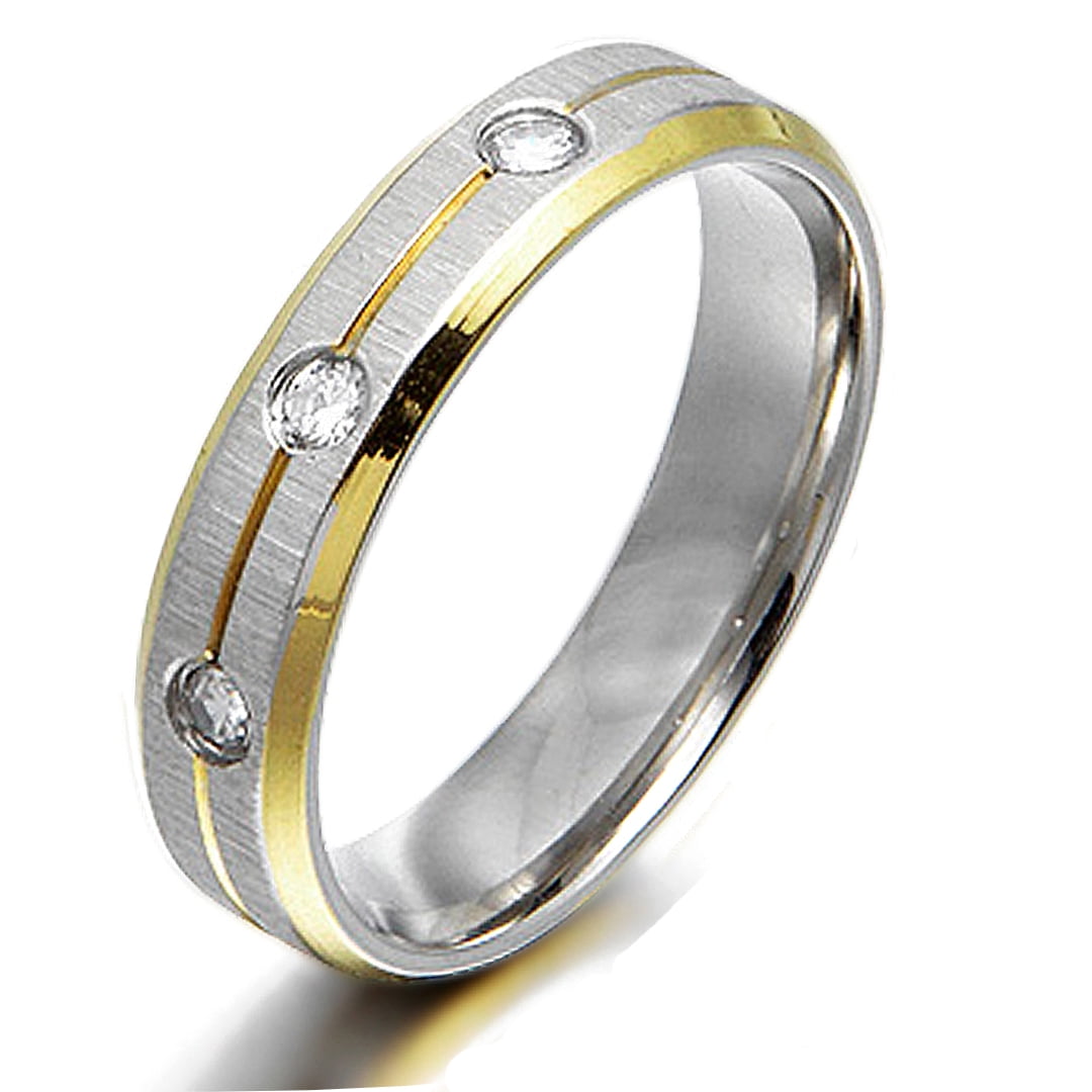 Gemini His /& Her Groom /& Bride Plain Flat Court Comfort Fit Matching Wedding Engagement Titanium Rings Set 6mm /& 4mm Width Men Ring Size 9 8.5 Women Ring Size
