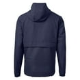 thumbnail image 3 of Men's Cutter & Buck Blue Miami Dolphins Charter Eco Recycled Anorak Half-Zip Jacket, 3 of 3
